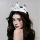fairycore Princess White Pom-Pom Crown Hat Hair Accessory