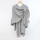 diagonal Opening Knitted Shawl Cape Women Autumn Winter