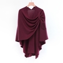 diagonal Opening Knitted Shawl Cape Women Autumn Winter