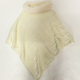 women's Knit Cape With Faux Fur Collar Shawl