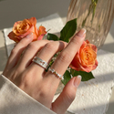 minimalistischer Sternenlicht Offener Zeigefinger Ring Gebürstete Oberfläche