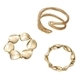 gold Wide Chain Bracelet With Round Disc Charm