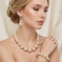 elegant Baroque Pearl Earrings And Necklace Set