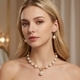 elegant Baroque Pearl Earrings And Necklace Set