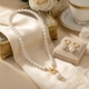 elegant Baroque Pearl Earrings And Necklace Set