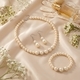 elegant Baroque Pearl Earrings And Necklace Set
