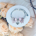 adjustable Beaded Four-Leaf Clover Bracelet With Lobster Clasp