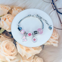 adjustable Beaded Four-Leaf Clover Bracelet With Lobster Clasp