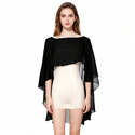 chiffon Pullover Shawl Cape With Sun Protection Arm Cover