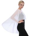chiffon Pullover Shawl Cape With Sun Protection Arm Cover