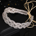 handmade Hollow Pearl Rice Bead Woven Headband Hair Accessory