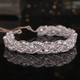 handmade Hollow Pearl Rice Bead Woven Headband Hair Accessory