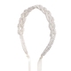handmade Hollow Pearl Rice Bead Woven Headband Hair Accessory