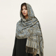 ethnischer Paisley Imitation Kaschmir Schal Mit Quasten