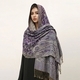 ethnischer Paisley Imitation Kaschmir Schal Mit Quasten