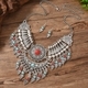vintage Ethnic Style Teardrop Tassel Necklace And Earrings Set