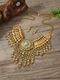 vintage Ethnic Style Teardrop Tassel Necklace And Earrings Set