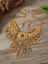 vintage Ethnic Style Teardrop Tassel Necklace And Earrings Set