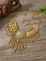 vintage Ethnic Style Teardrop Tassel Necklace And Earrings Set