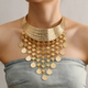punk Metal Exaggerated Pattern Tassel Necklace