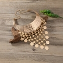 punk Metal Exaggerated Pattern Tassel Necklace
