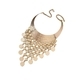 punk Metal Exaggerated Pattern Tassel Necklace