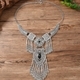vintage Marquise Rhinestone Tassel Collar Necklace