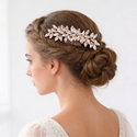 handmade Minimalist Rhinestone Bridal Hair Comb