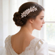 handmade Minimalist Rhinestone Bridal Hair Comb
