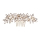 handmade Minimalist Rhinestone Bridal Hair Comb