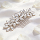 handmade Minimalist Rhinestone Bridal Hair Comb