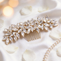 handmade Minimalist Rhinestone Bridal Hair Comb