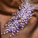 crystal Beaded Bridal Hair Comb Gold Rhinestone Updo Accessory