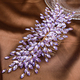 crystal Beaded Bridal Hair Comb Gold Rhinestone Updo Accessory