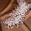 crystal Beaded Bridal Hair Comb Gold Rhinestone Updo Accessory