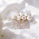 handmade Light Luxury Bridal Hair Comb Soft Clay Flower
