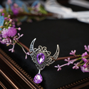 pink-purple wreath artificial Flower Forehead Ornament Ethnic Style Headband