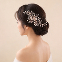 gold Faux Pearl Bridal Hair Comb Wedding Updo Insert