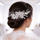 rose Gold Rhinestone Flower Hair Comb Bridal Headpiece