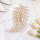 gold handmade Gold Pearl Bridal Hair Comb Vintage Wedding Headpiece
