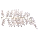 gold handmade Gold Pearl Bridal Hair Comb Vintage Wedding Headpiece