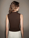 elegant Minimalist Sleeveless Metal Ring Solid Color Women's Top