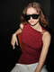 elegant Minimalist Sleeveless Metal Ring Solid Color Women's Top