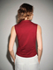 elegant Minimalist Sleeveless Metal Ring Solid Color Women's Top