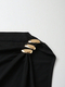 elegant Minimalist Sleeveless Metal Ring Solid Color Women's Top