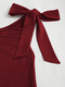 elegant Open Back Tiered Halter Slim Fit Dress