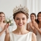 retro Baroque Rhinestone Crown For Bridal Photo Shoots
