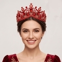 retro Baroque Rhinestone Crown For Bridal Photo Shoots