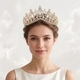retro Baroque Rhinestone Crown For Bridal Photo Shoots