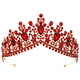 retro Baroque Rhinestone Crown For Bridal Photo Shoots